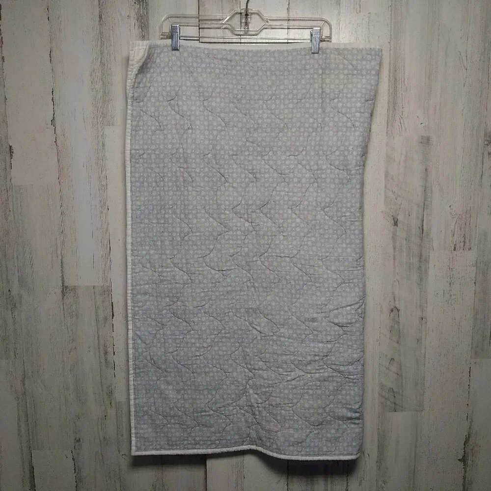 Handmade Embroidered Baby Quilt 43x36 inches